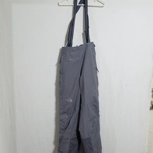 North Face Womens Medium Gray Snow Pants Bibs Suit Snowsuit Overalls Snowboard M